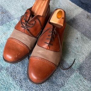 Cole Haan made in Italy Men's Brown and Tan Leather dress shoes sz 8.5